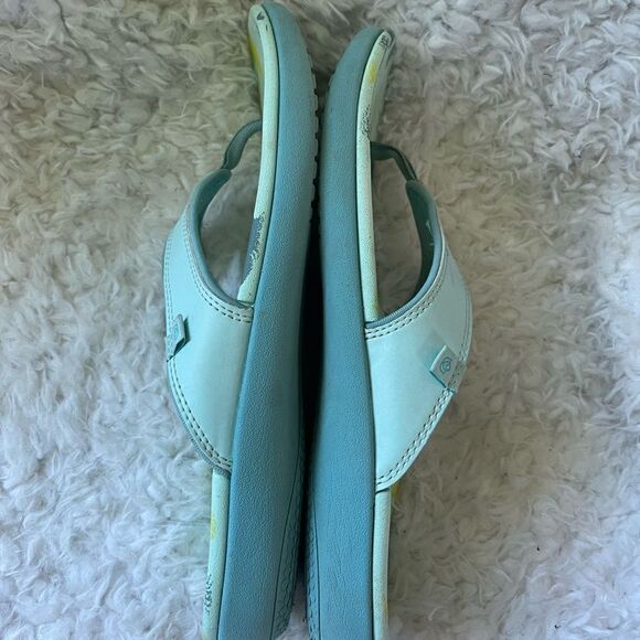 Spenco aqua blue Yumi Fruitopia Orthotic Slip On pineapple Thong Sandals… - Picture 5 of 8